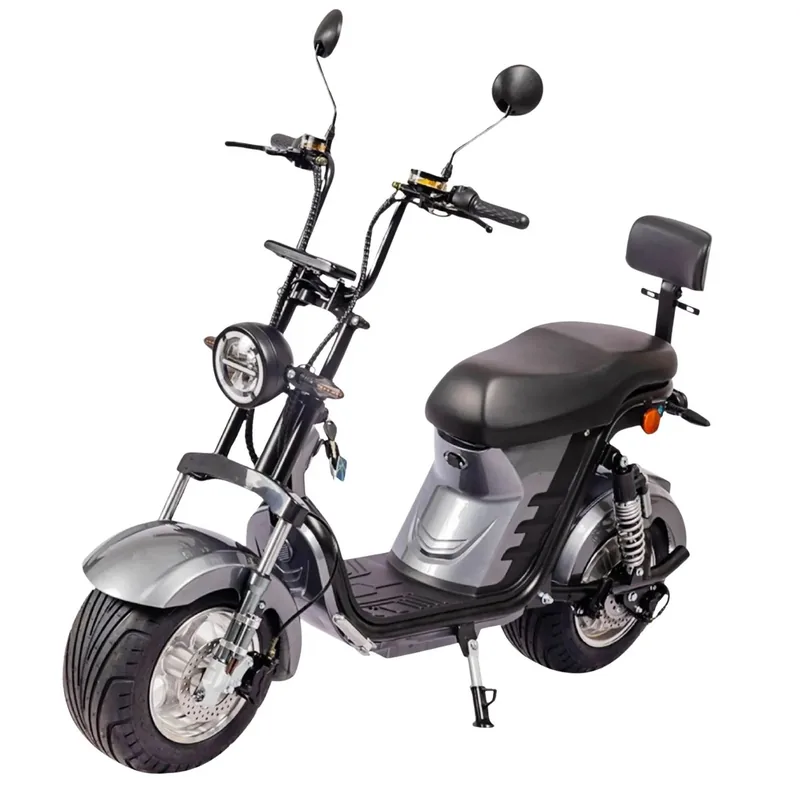 Moto Scooter Elétrica 1000W 32km/h — Cor Cinza