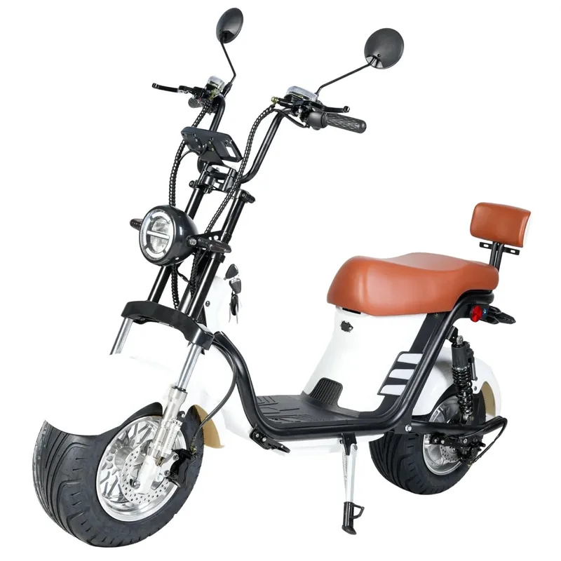 Moto Scooter Elétrica 1000W 32km/h — Cor Branca