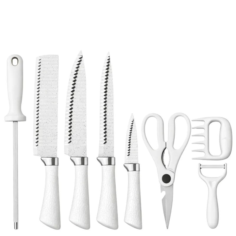 Kit de Facas 8 Peças Genebra Branca