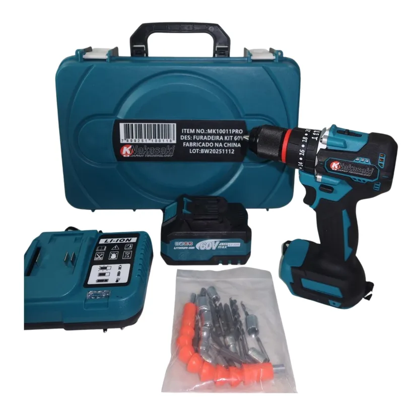 Parafusadeira a Bateria Brushless Azul 60W